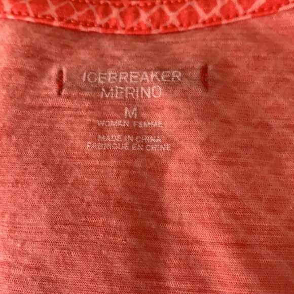 ICEBREAKER V-Neck T-shirt Dress Coral Medium - Picture 7 of 9